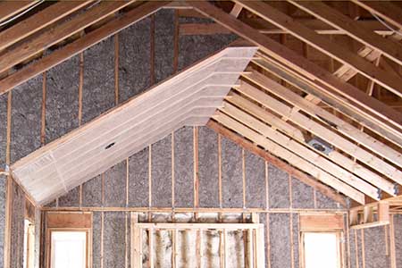 Cellulose Insulation in Cathedral Ceiling Fiberlite - Insulation for Garage Ceiling