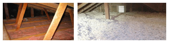 Attic Fiberglass Batts vs Fiberlite Blown In Cellulose Insulation