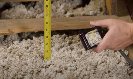How to measure attic cellulose insulation fiberlite tech
