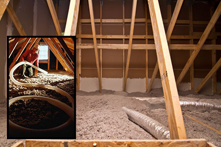 Installing & Finished Cellulose Insulation Attic from FIberliteTech