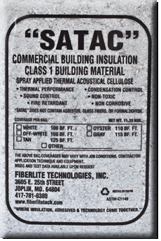 SATAC System cellulose insulation